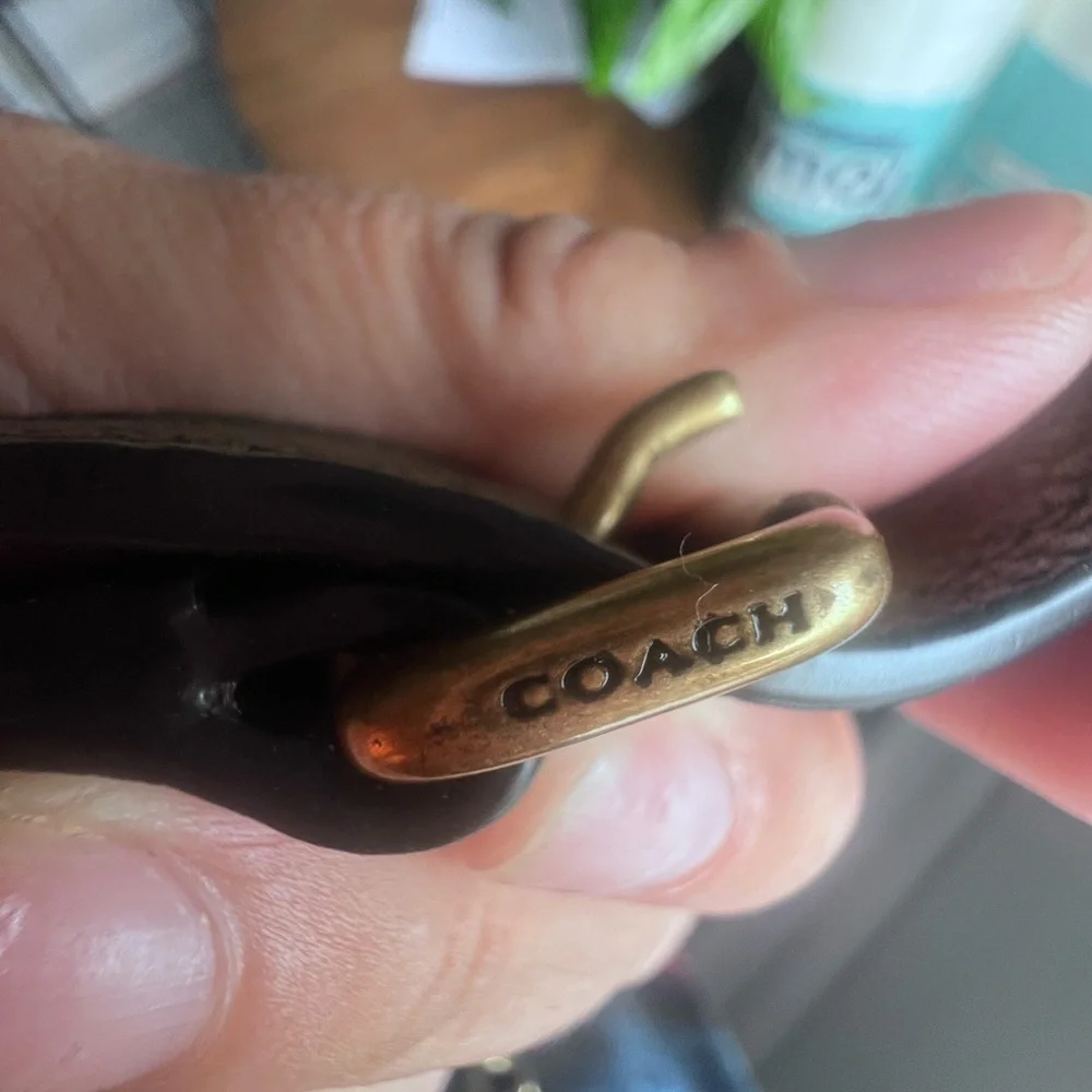 Coach Dark green Adjustable Leather Crossbody Strap